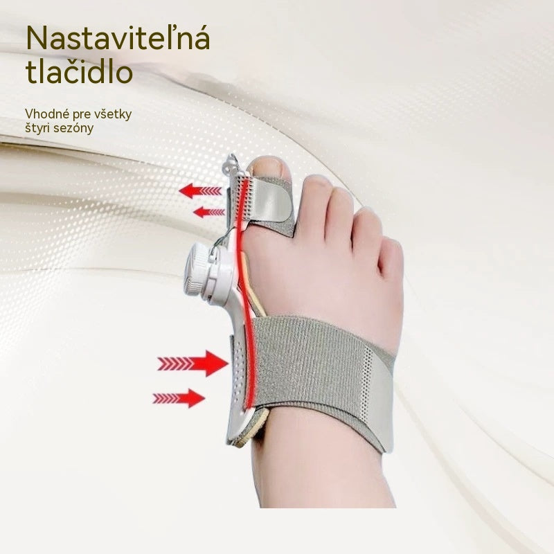 【2 položky】Korektor Hallux valgus prstov s nastaviteľným gombíkom, oddeľovač prstov, unisex korektor vybočeného valgusu.