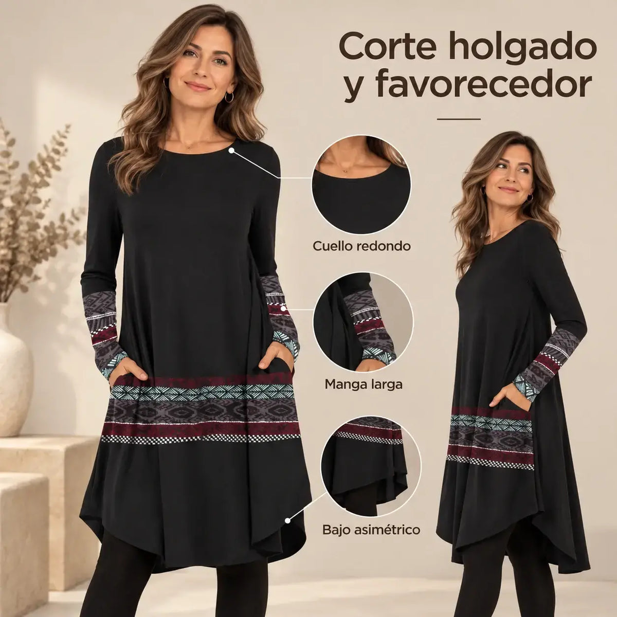👗🍁【S-5XL】Dámske etnické módne ležérne šaty