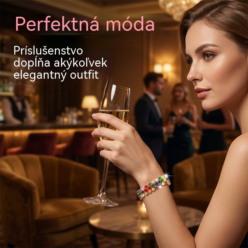 ✨48% ZĽAVA TERAZ! Dámsky elegantný viacfarebný tenisový náramok