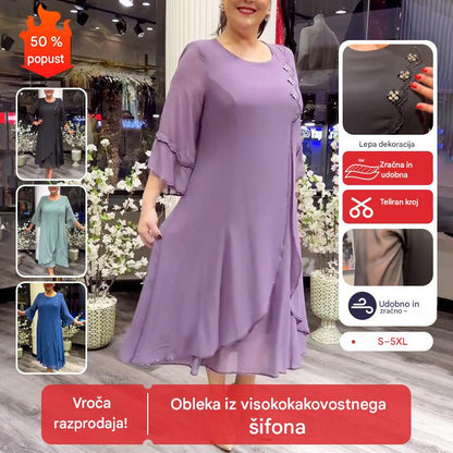 🌸🔥【S-5XL】❤️ Nova visokokakovostna šifonska obleka iz leta 2026