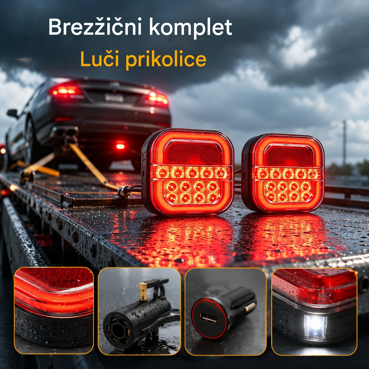 🚦【Univerzalna 12V/24V】🚦 LED luč za prikolico