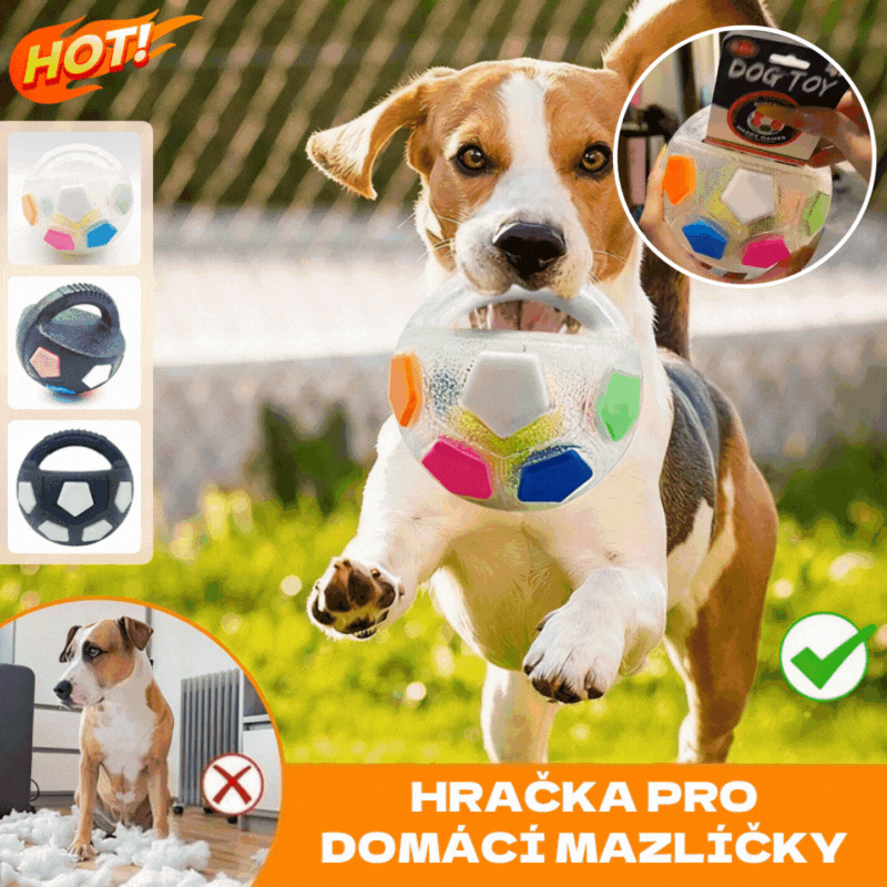 ⚽🐕🐾Hračka pre psov - futbal, interaktívne a proti uhryznutiu odolné potreby pre border kólia, labradory a corgi.