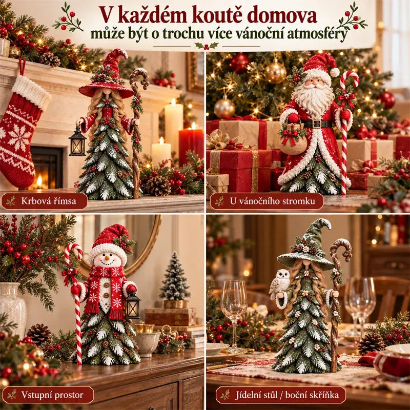 🎄🎅Kreatívne vianočné figúrky snehuliaka, Santa Clausa a čarodejnice