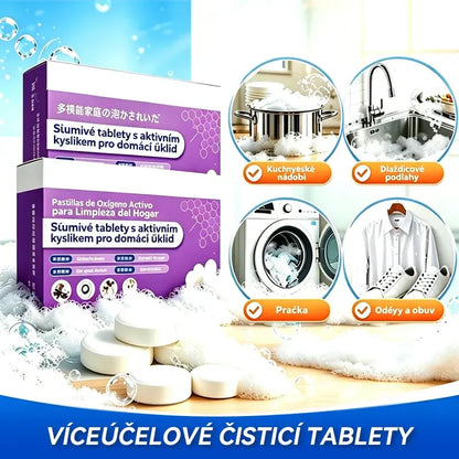 🔥【3 balenia, 30 tabliet】✨【Rýchle čistenie】🔥Multifunkčné šumivé čistiace tablety do domácnosti