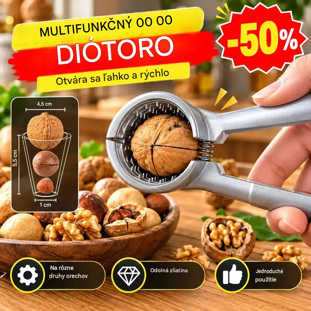 🌰Multifunkčná pinzeta na orechové orechy a orechy z hliníkovej zliatiny