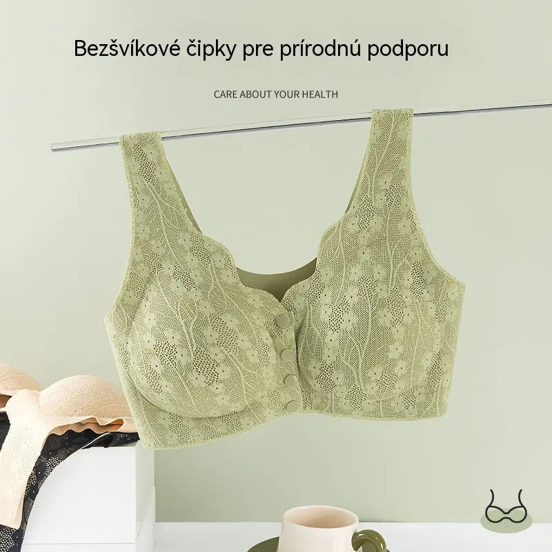 💖✨【Sada 4 kusov】Dámska bezdrôtová podprsenka s predným gombíkom【40-100kg】