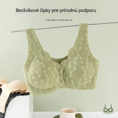💖✨【Sada 4 kusov】Dámska bezdrôtová podprsenka s predným gombíkom【40-100kg】