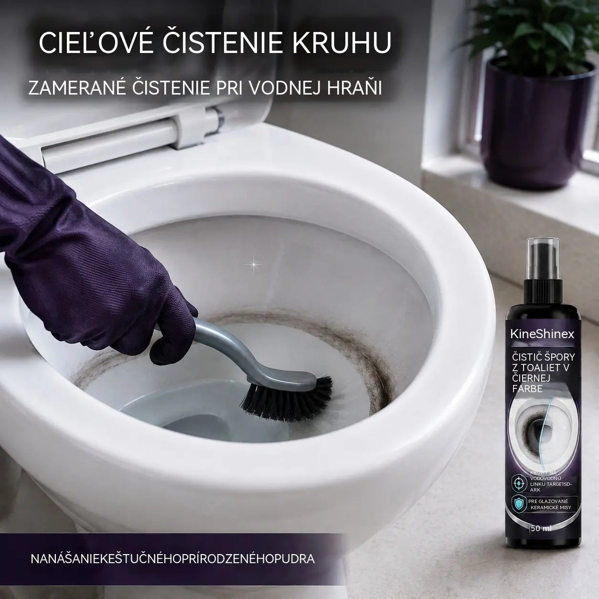 ✨【Kúp 1, získaj 1 zadarmo】🚽Čistiaci prostriedok na toalety odstraňuje čierne škvrny a vodný kameň z línie hladiny vody, ako aj odolné nečistoty.