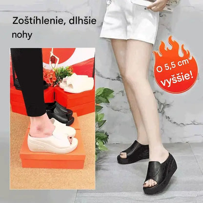 💥【ZĽAVA 30%】🔥[Podpätok 5,5 cm] 【35-42】Sandále na kline s mäkkou podrážkou
