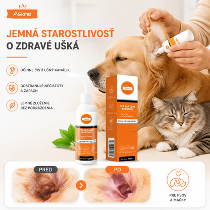 【Kúpte 1 a získajte 1 zadarmo】⏰ Jemný roztok na čistenie uší domácich zvierat 🐶🐱