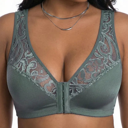 💕 Zadnji dan - 50 % popusta【3-delni komplet】【L-4XL】😍 push-up modrček z žico za večje velikosti, brezšiven dizajn z zapenjanjem spredaj, plačilo po povzetju