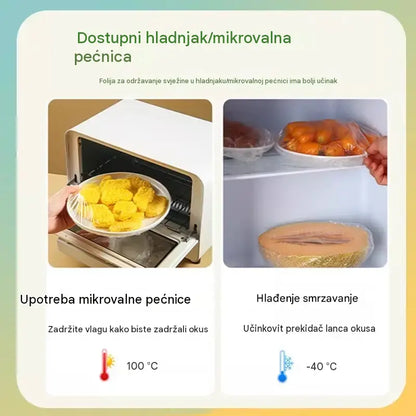 🥗✨ 450 jednokratnih poklopaca za hranu | Fleksibilni poklopci za tanjure, zdjele i posude
