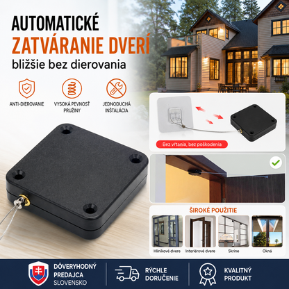 🔒【Kúpte 1, dostanete 1 zadarmo】✨Zatvárač dverí s lanovým ovládaním bez nutnosti vŕtania
