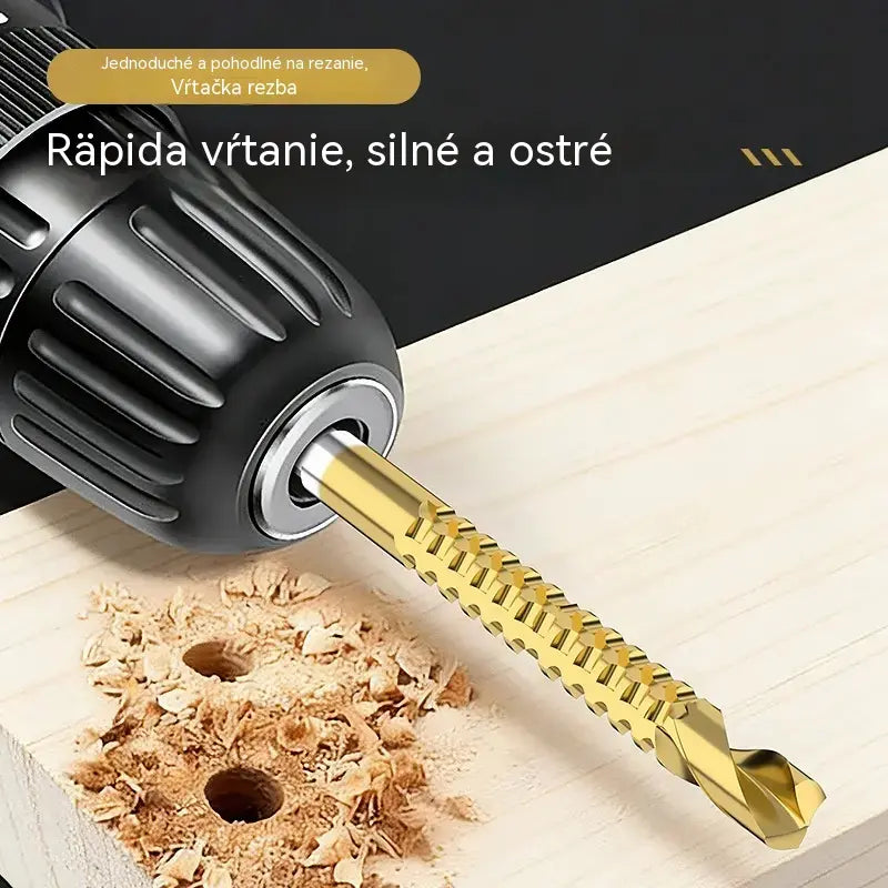 🛠️🔧(6 kusov)2v1 titánom potiahnutý vysokorýchlostný oceľový špirálový vrták – šesťhranná stopka, vhodný na vŕtanie a drážkovanie dreva a kovu🔩