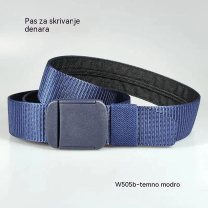 🔥【Kupite 1, dobite 1 gratis】🔥【Dolžina: 130 cm】Taktični potovalni pas s skritim žepom za denar