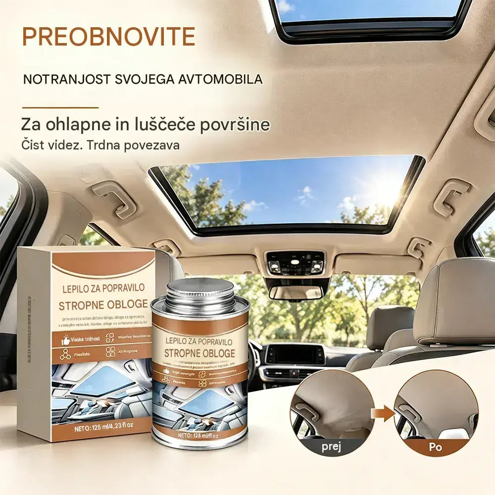 🚗Lepilo za popravilo raztrganin na tekstilnih in usnjenih stropnih oblogah vozil