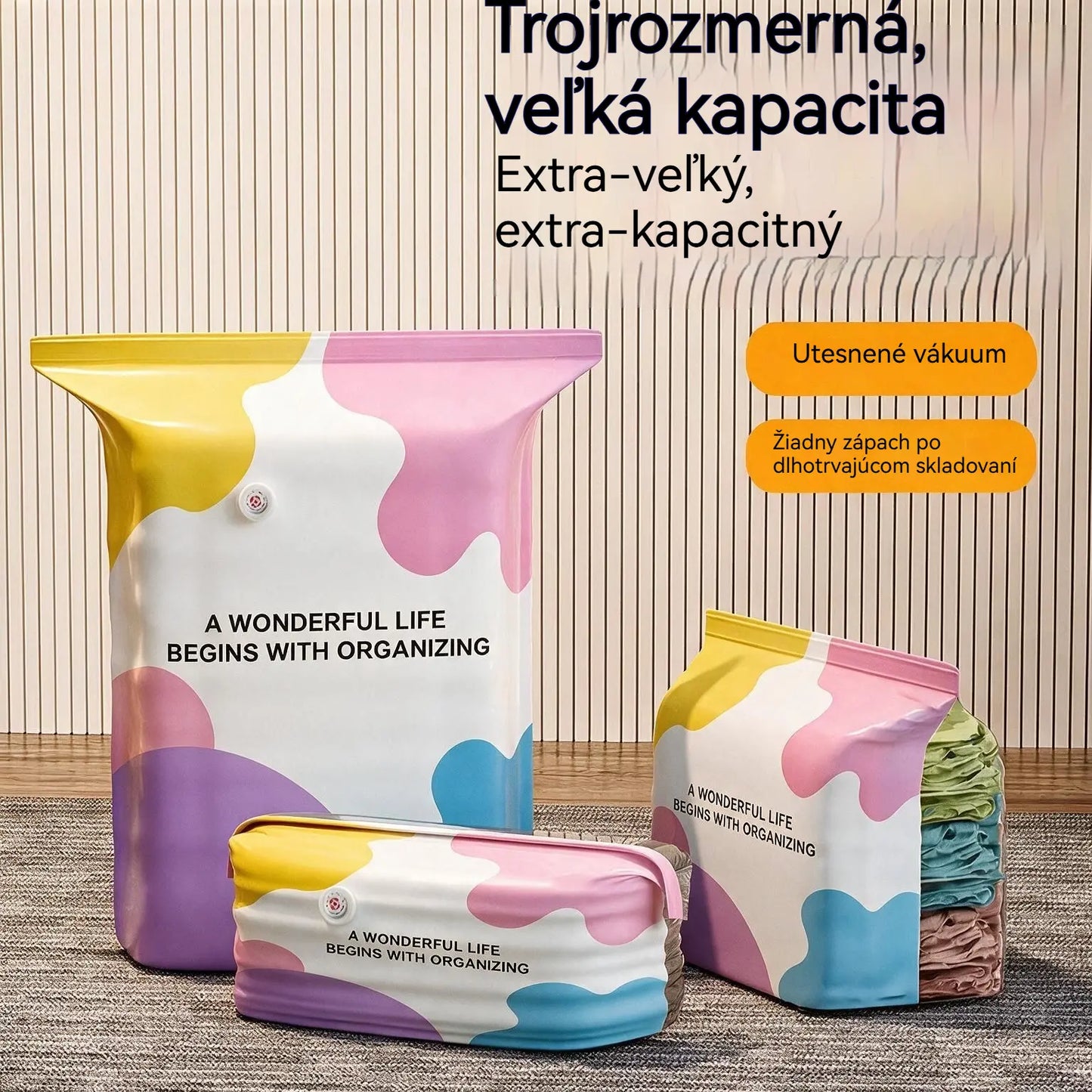 🧳 5 kusov len za 25 € 💨 Veľké, flexibilné vákuové úložné vrecká: Nie je potrebné žiadne vzduchové čerpadlo, nepriepustné, ideálne na úsporu miesta v kufri a doma ✈️