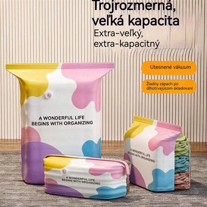 🧳 5 kusov len za 25 € 💨 Veľké, flexibilné vákuové úložné vrecká: Nie je potrebné žiadne vzduchové čerpadlo, nepriepustné, ideálne na úsporu miesta v kufri a doma ✈️