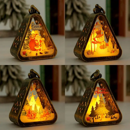 🌲🎅【1 sada za 4 ks.】🎁✨Vianočné retro nočné svetielka | Svietiaca dekorácia v tvare snehuliaka + dekorácia na okennú poličku alebo stôl