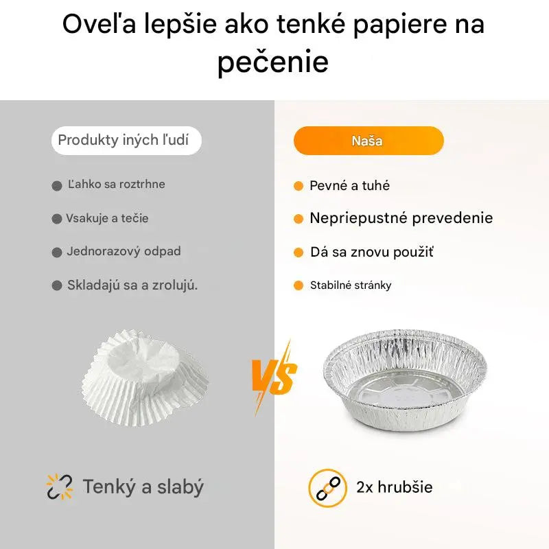 🍲🔥【Balenie 10 kusov】Alobalové misky do rúry a fritézy, rôzne veľkosti, opakovane použiteľné