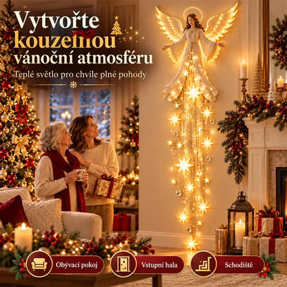 🎄💡Nástenné svietidlo Starfall „Anjelské požehnanie“ – vianočná nástenná dekorácia
