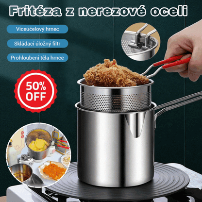 🍢🍖🍗Nerezový gril na panvicu-Môže sa vyprážať