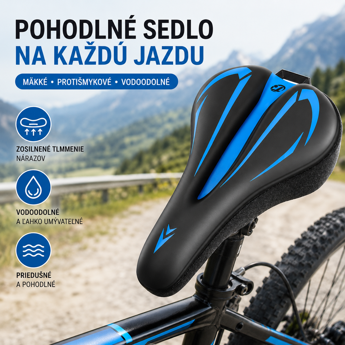 🚲Prevleka za sedež gorskega kolesa, izdelana iz debelega, vodoodpornega, ultra mehkega silikonskega usnja.