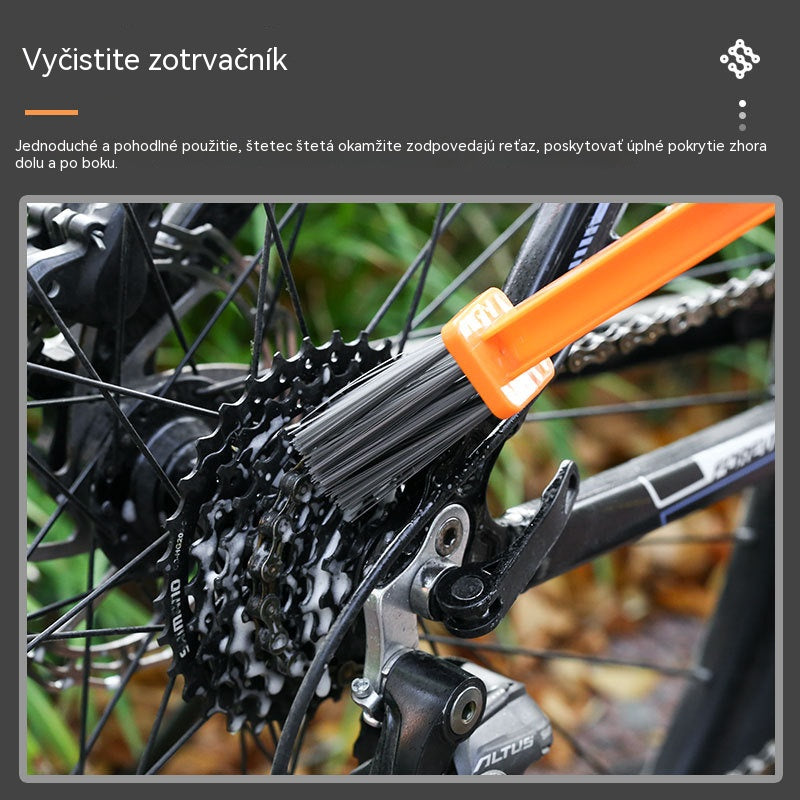 【Kúp 1, získaj 1 zadarmo】Kefa na reťaz bicykla, cestný bicykel, sada na čistenie reťazí horských bicyklov, kefa na reťaz motocykla