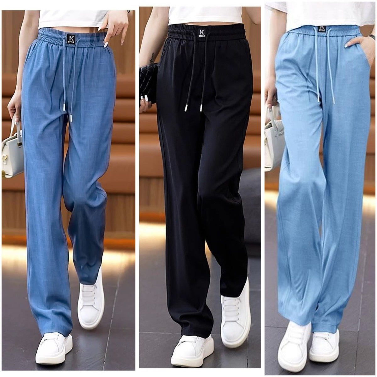 👖❤️【40-100kg】2026 nové nohavice príležitostné s mäkkou vlajkou vysokej kvality