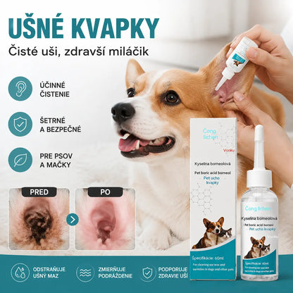 【Kúpte 1, získajte 1 zadarmo】 🐱🐶 Jemné kvapky na čistenie uší pre domáce zvieratá – Rozlúčte sa s chorobami uší