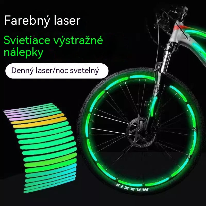 ✨【100 položiek】🚲Reflexné nálepky na bicykle, príslušenstvo pre jazdu v noci, nálepky na svietiace ráfiky kolies