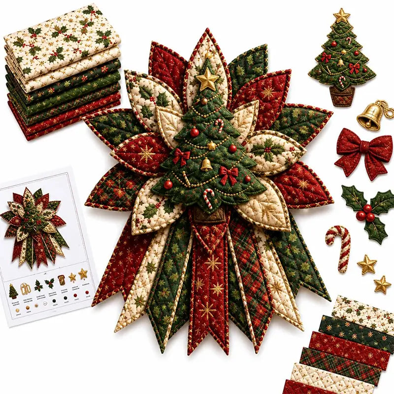 🎇🎄Sada na šitie prešívaných vianočných závesov na dvere (7 dizajnov)