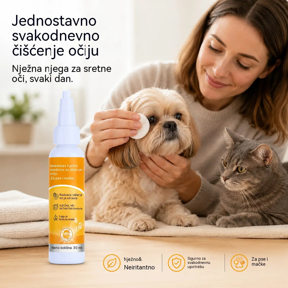 【Kupite 1, dobijte 1 gratis】🐱🐶Nježne hranjive kapi za uklanjanje mrlja s očiju kućnih ljubimaca