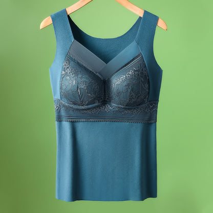🔥Kupi 1, prejmi 1 brezplačno❤️【L-4XL】Čipkast nedrček z majico in čudovitim dizajnom hrbta; učinkovito dviguje in zbira prsi ter preprečuje povešanje ✅