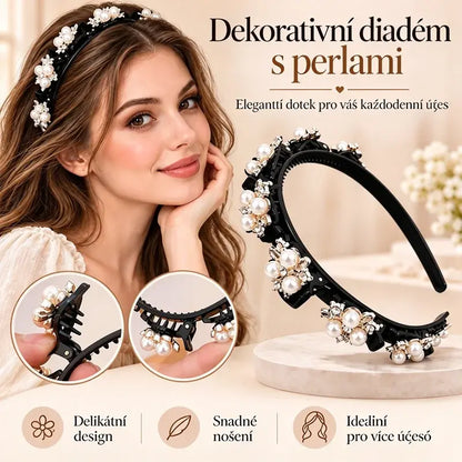 【5-dielna súprava】🌼Pletené čelenky a sponky do vlasov✨
