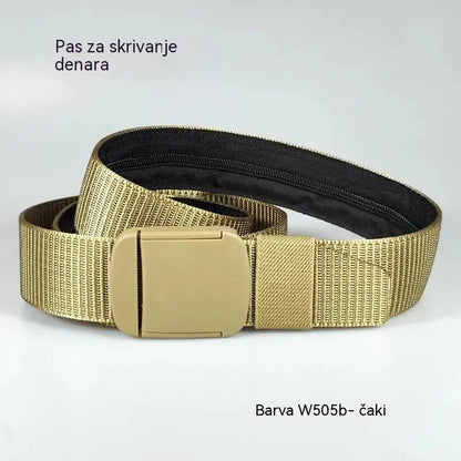 🔥【Kupite 1, dobite 1 gratis】🔥【Dolžina: 130 cm】Taktični potovalni pas s skritim žepom za denar