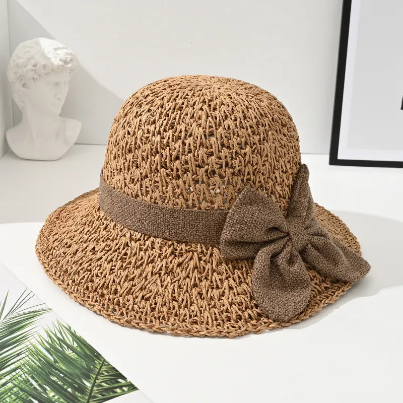 ☀️🎀Eleganten francoski klobuk s pentljo: zaščita pred soncem in senca.
