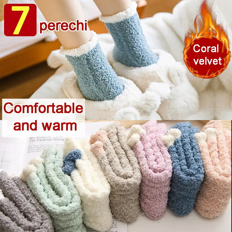🔥📣【7 párov】🧦Dámske útulné fleecové nohavice s teplými zimnými ponožkami