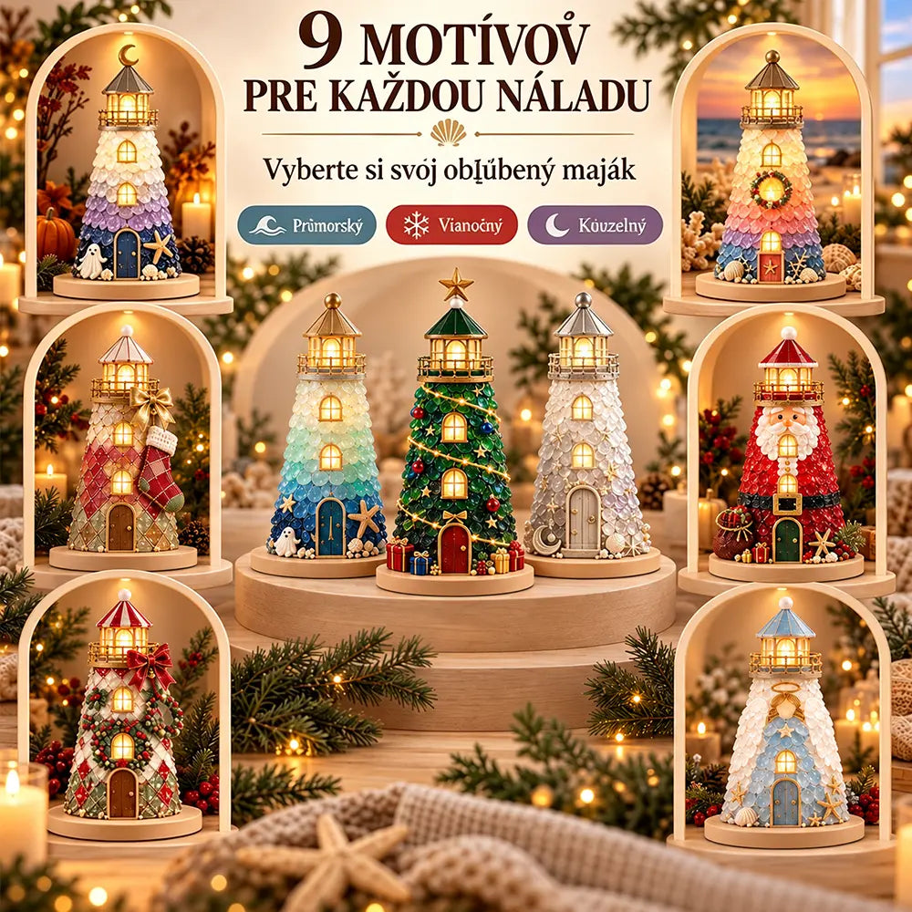 ✨Sada ozdôb v tvare svietiacej majáky svojpomocne