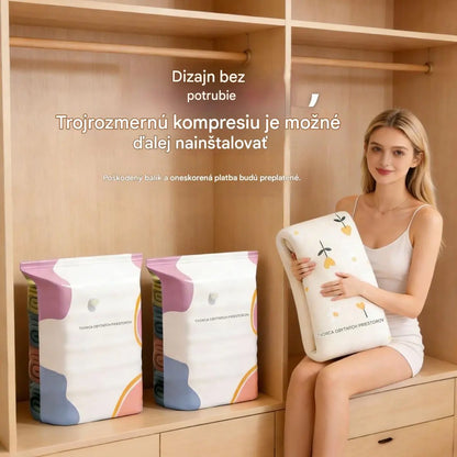 🧳【5-dielna sada】💨 Veľké, stlačiteľné vákuové úložné vrecko: nevyžaduje pumpičku, je nepriepustné a ideálne na úsporu miesta v kufri a doma ✈️