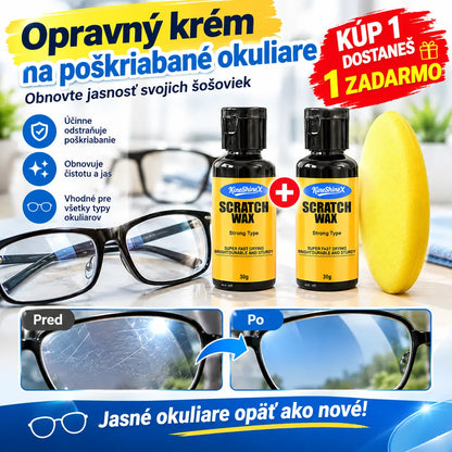 🔥【Kúp 1, získaj 1 zadarmo】2 fľaše za 22 eur 🔥 Oprava škrabancov na šošovkách, krém na opravu okuliarov