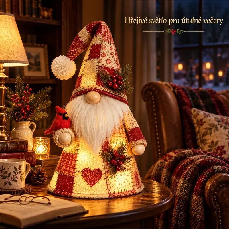 🎅✨Osvetlenie „Patchworkový trpaslík“