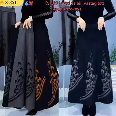 👗🎀【S-3XL】Jesenno-zimná vlnená sukňa