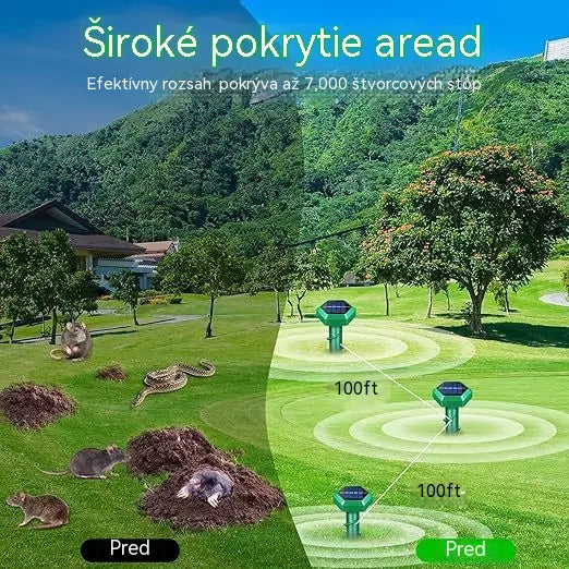 ⚡Solárny odpudzovač hlodavcov s trojrežimovým ultrazvukovým odpudzovačom