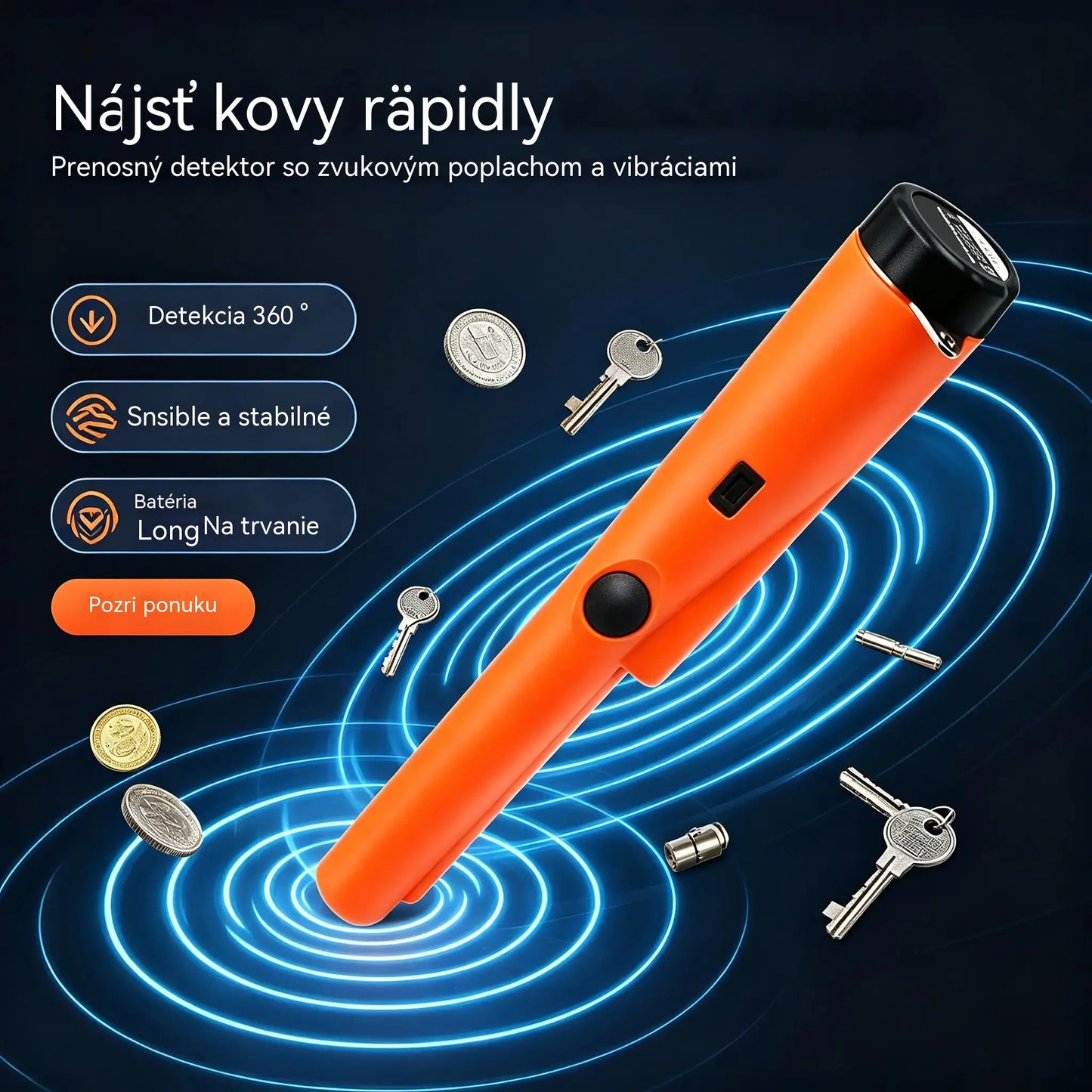 🔎⛏️Prenosný detektor kovov