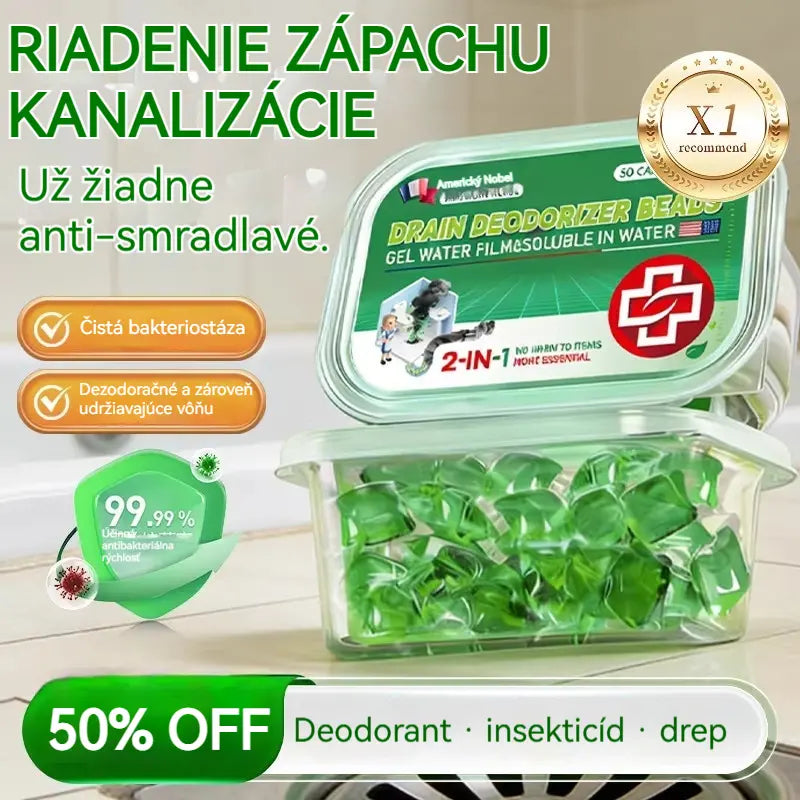 🏠💧 2 Balenia (100 tabliet)💞 Deodoračné kapsuly do odtoku – Bioenzýmové zloženie neutralizuje pachy pri zdroji. Okamžite osviežuje pachy bez agresívnych chemikálií. Rozlúčte sa s trápnymi pachmi. 🚰✅