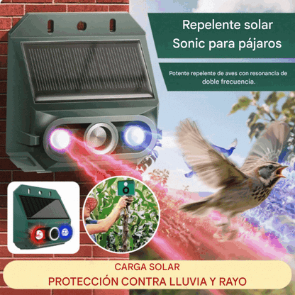 【30%OFF】🔥Repelente solar ultrasónico para animales para exteriores: puede ahuyentar pájaros y animales.