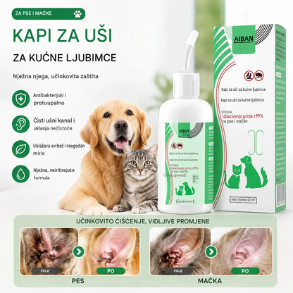 【Kupite 1, dobijte 1 gratis】🐶🐱 Sredstvo za čišćenje ušiju kućnih ljubimaca | Umiruje svrbež ušiju 👂 Pogodno za mačke i pse