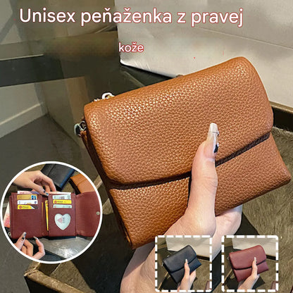 ❤️🎉Unisex peňaženka z pravej kože s RFID ochranou Pebble