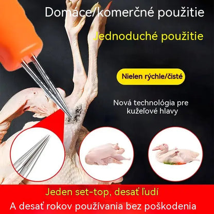 🐓🦆Prenosný elektrický sťahovák peria pre kurčatá, kačice, husi a hydinu (nabíjanie cez USB)